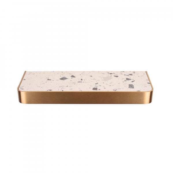 Bathroom shower shelf with marble
