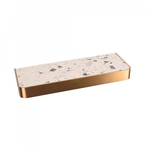 Bathroom shower shelf with marble
